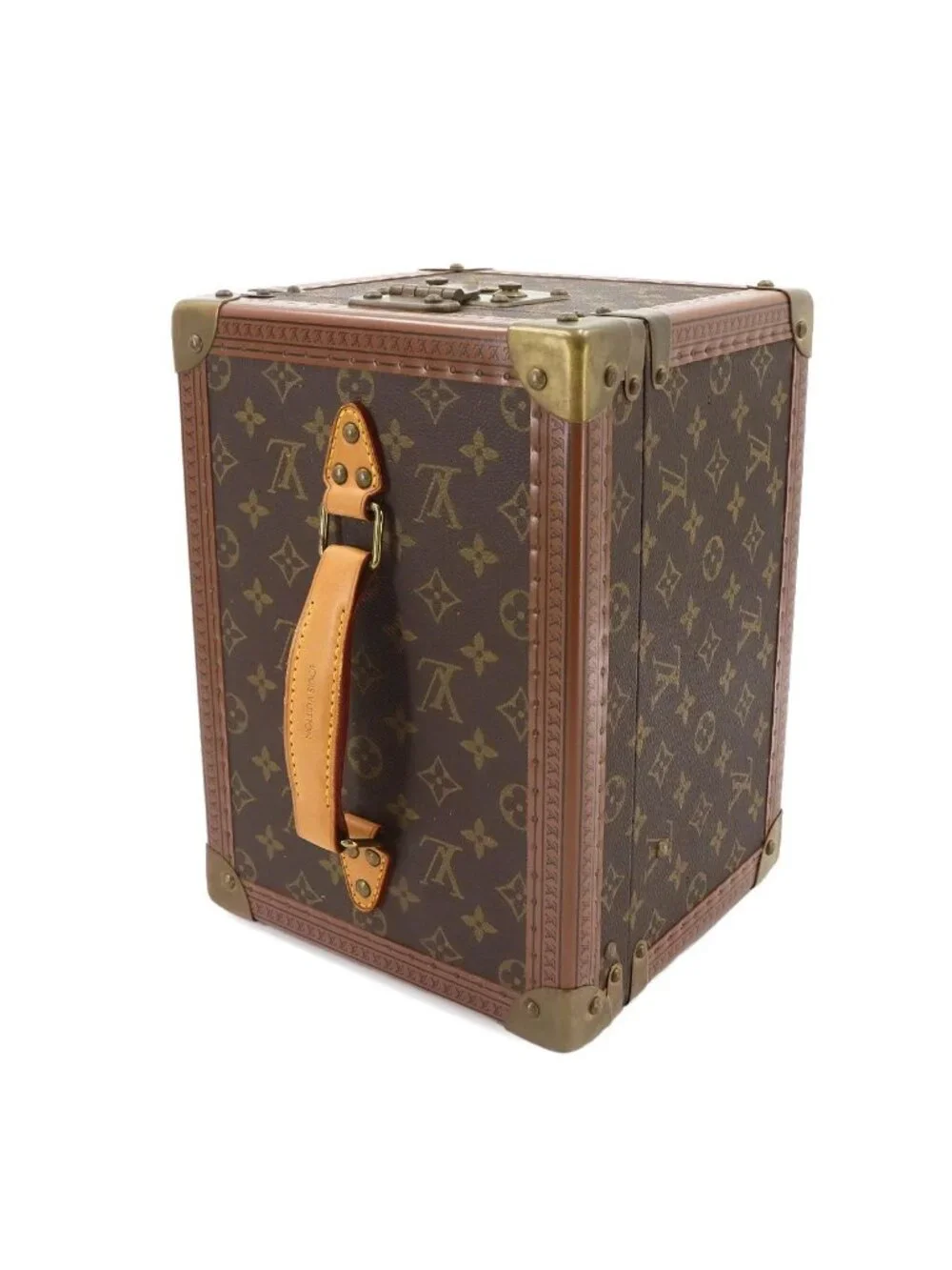 Louis Vuitton Monogram Boite Flacon Makeup Box Vanity Hand Bag Brown